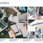 SmartArt Picture Pic Collage 4 Steps & Google Slides Theme
