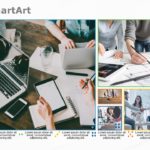 SmartArt Picture Pic Collage 5 Steps & Google Slides Theme