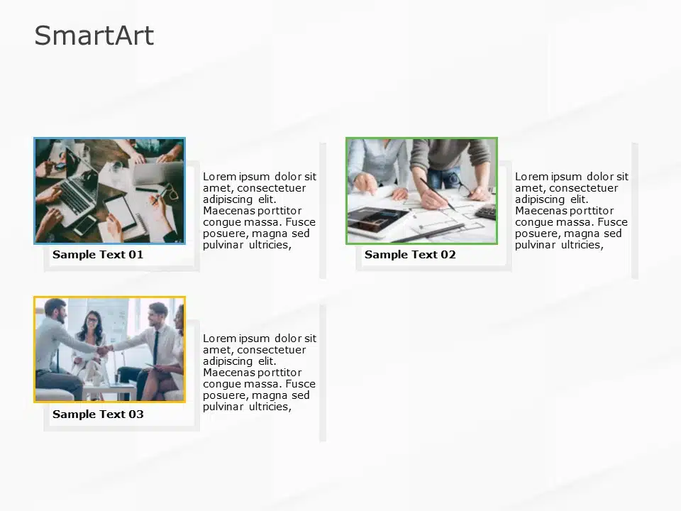 SmartArt Picture Vertical List 3 Steps & Google Slides Theme