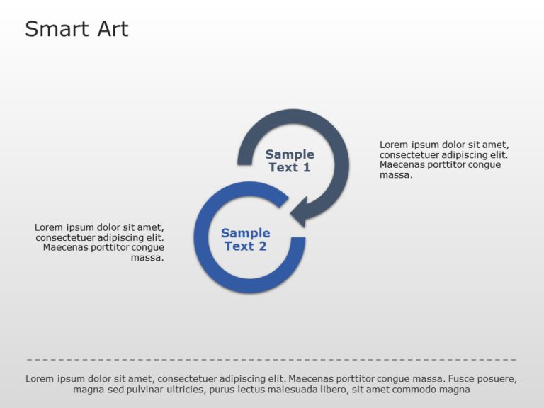 SmartArt Process Circle Arrows 2 Steps PowerPoint Template