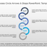 SmartArt Process Circle Arrows 6 Steps PowerPoint Template & Google Slides Theme