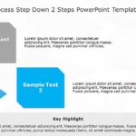 SmartArt Process Step Down 2 Steps PowerPoint Template & Google Slides Theme