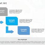 SmartArt Process Step Down 3 Steps PowerPoint Template & Google Slides Theme