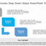 SmartArt Process Step Down 3 Steps PowerPoint Template & Google Slides Theme