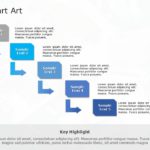 SmartArt Process Step Down 5 Steps PowerPoint Template & Google Slides Theme