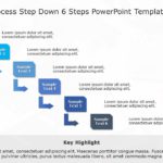 SmartArt Process Step Down 6 Steps PowerPoint Template & Google Slides Theme