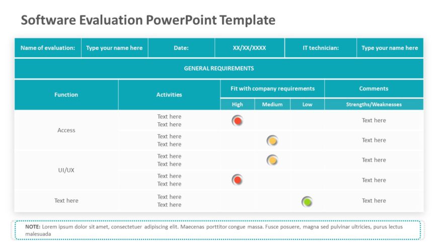 Software Evaluation 03 PowerPoint Template