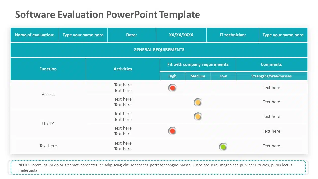 Software Evaluation 03 PowerPoint Template & Google Slides Theme