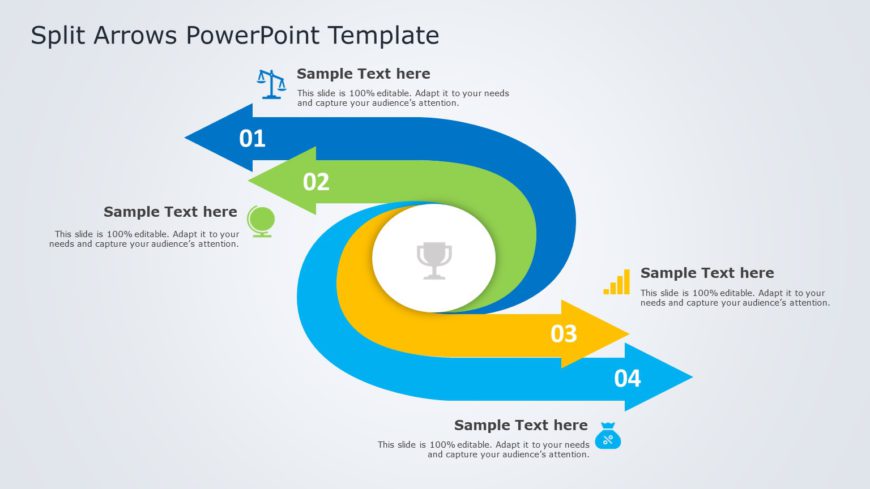 Split Arrows 02 PowerPoint Template