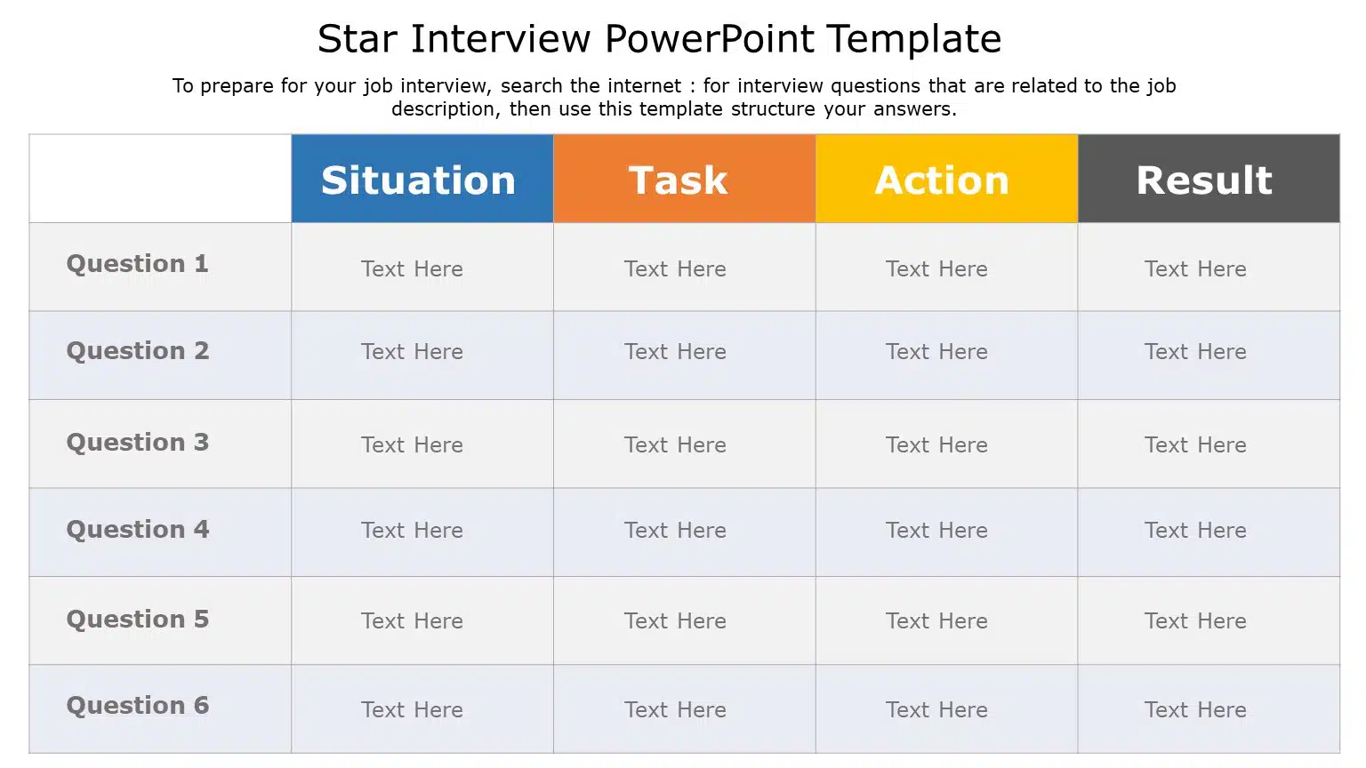 Star Interview 04 PowerPoint Template & Google Slides Theme