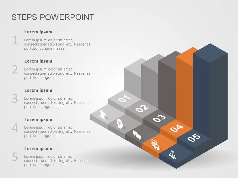 Free Strategic Initiatives Steps PowerPoint Template & Google Slides Theme