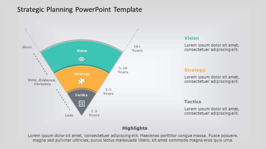 Strategic Planning Cone 01 PowerPoint Template