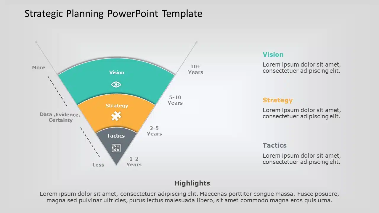 Strategic Planning Cone 01 PowerPoint Template & Google Slides Theme