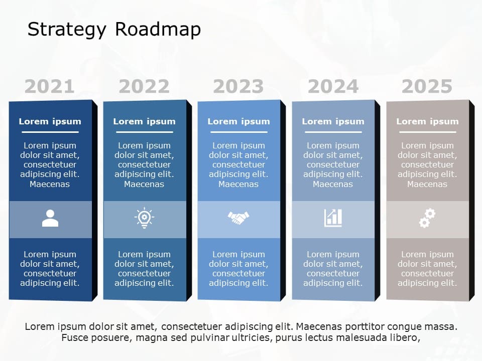 Strategy Roadmap 13 PowerPoint Template & Google Slides Theme