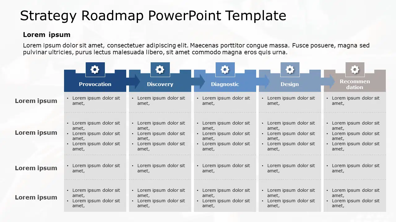 Strategy Roadmap 14 PowerPoint Template & Google Slides Theme