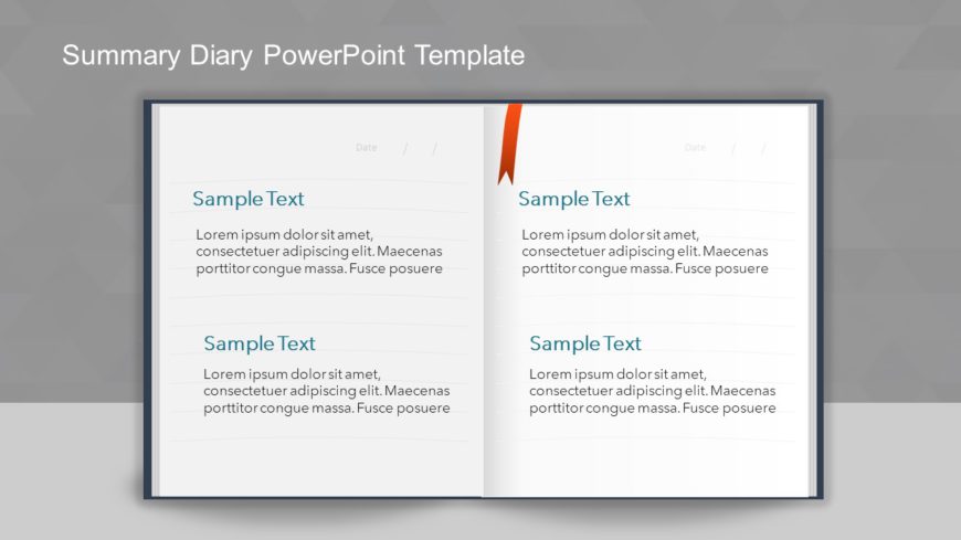 Summary Diary PowerPoint Template