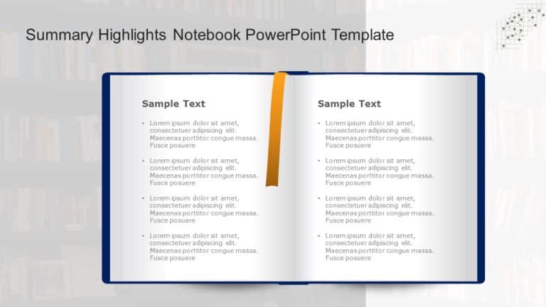 Summary Highlights Notebook PowerPoint Template & Google Slides Theme