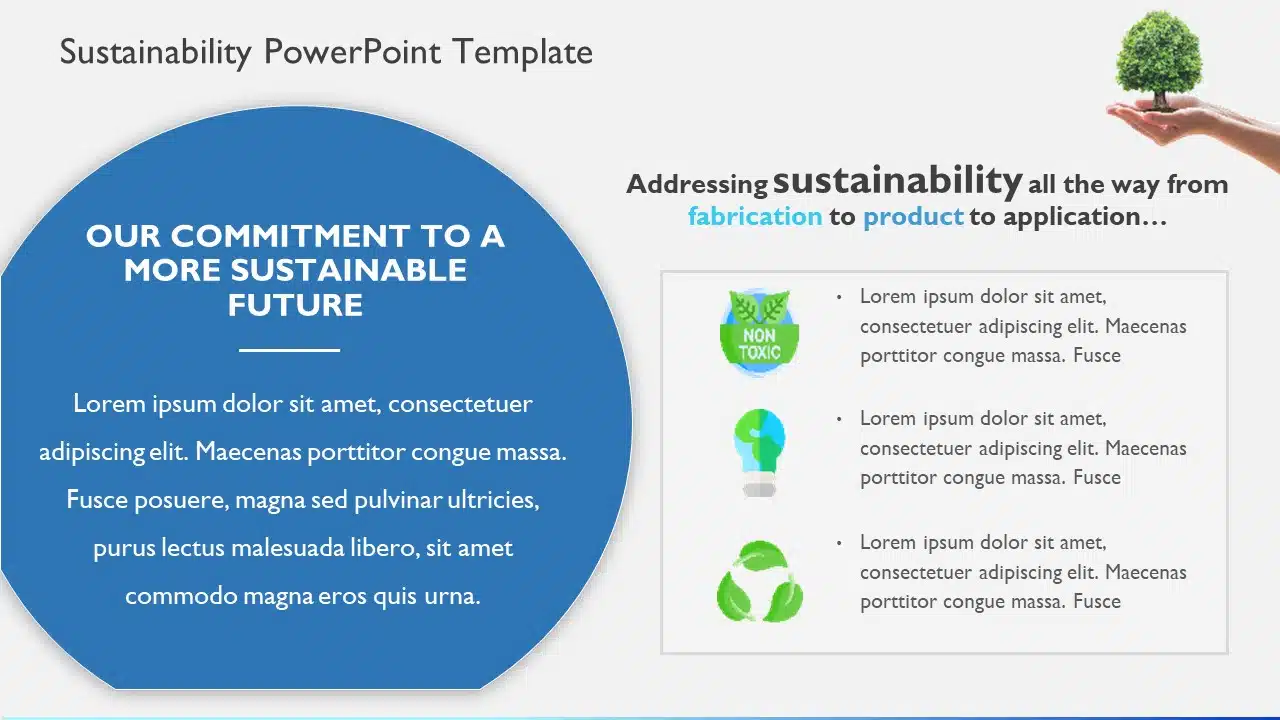 Sustainability Slide PowerPoint Template & Google Slides Theme