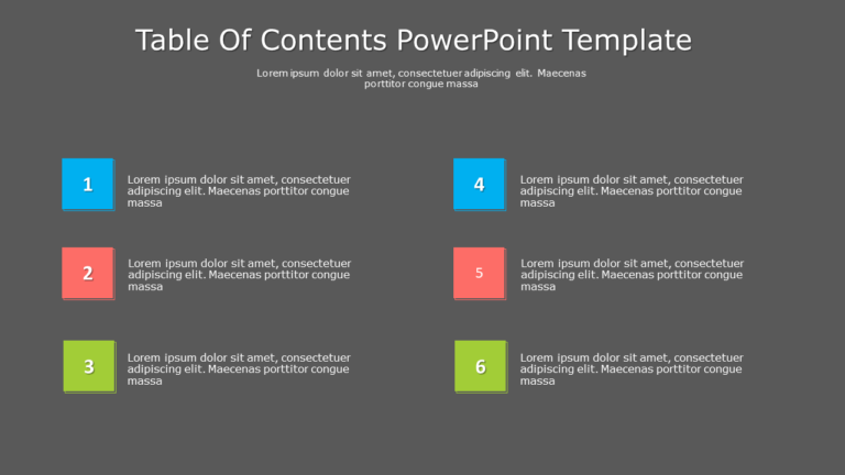 Table of Contents 02 PowerPoint Template & Google Slides Theme