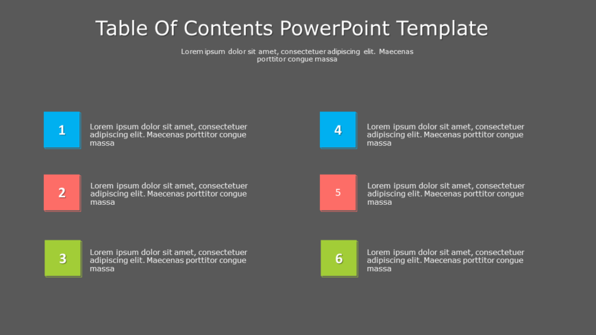 Table of Contents 02 PowerPoint Template