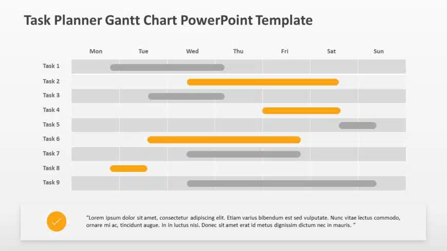 Task Planner Gantt Chart PowerPoint Template