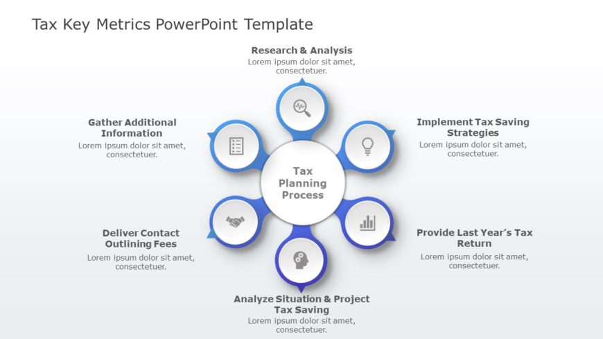 Tax Key Metrics 02 PowerPoint Template