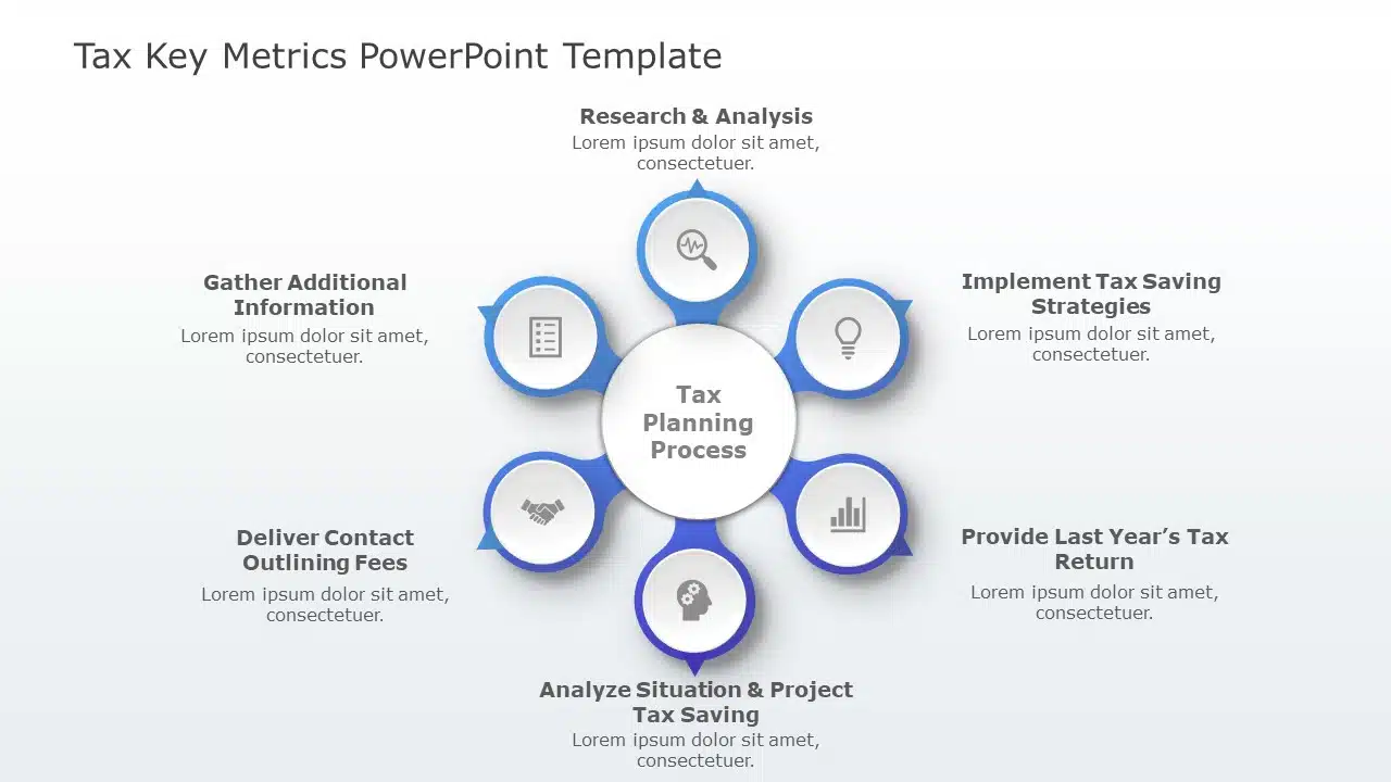 Tax Key Metrics 02 PowerPoint Template & Google Slides Theme