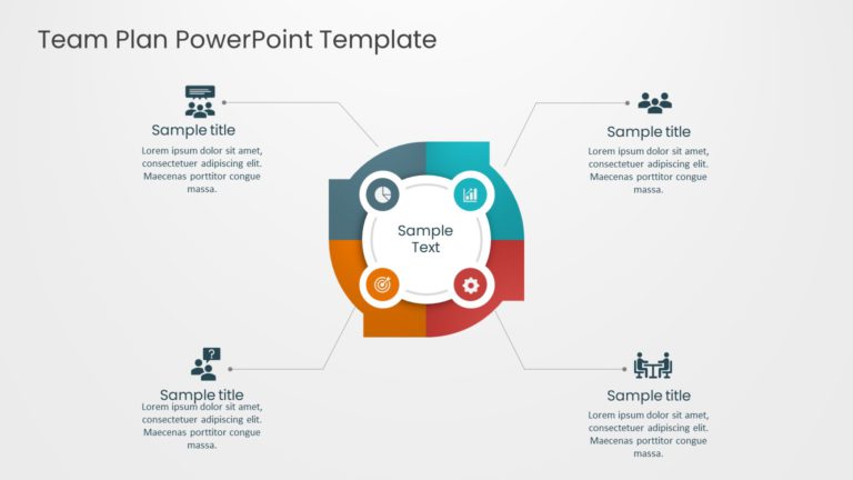 Four-Quadrant Team Planning Diagram in Vibrant Colors Presentation Template & Google Slides Theme