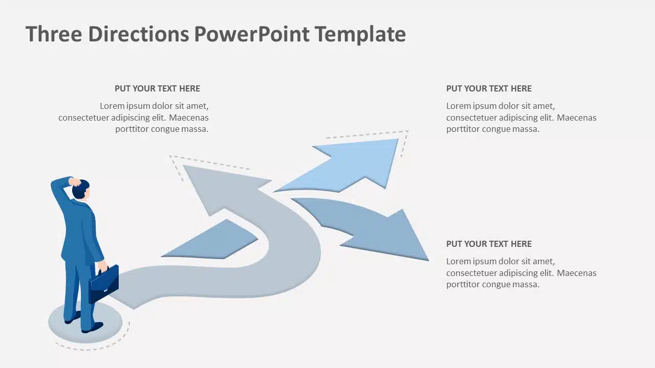 Three Directions 01 PowerPoint Template & Google Slides Theme