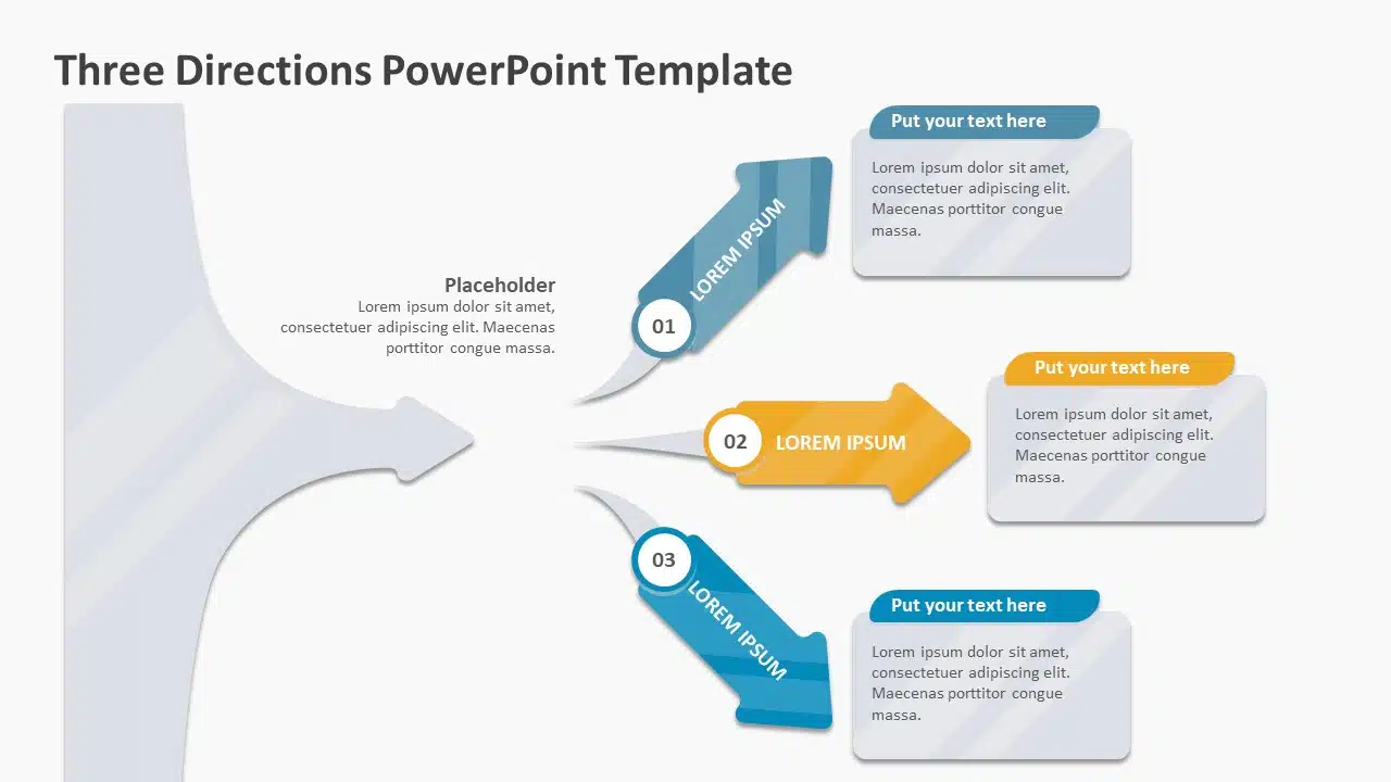 Three Directions 02 PowerPoint Template & Google Slides Theme