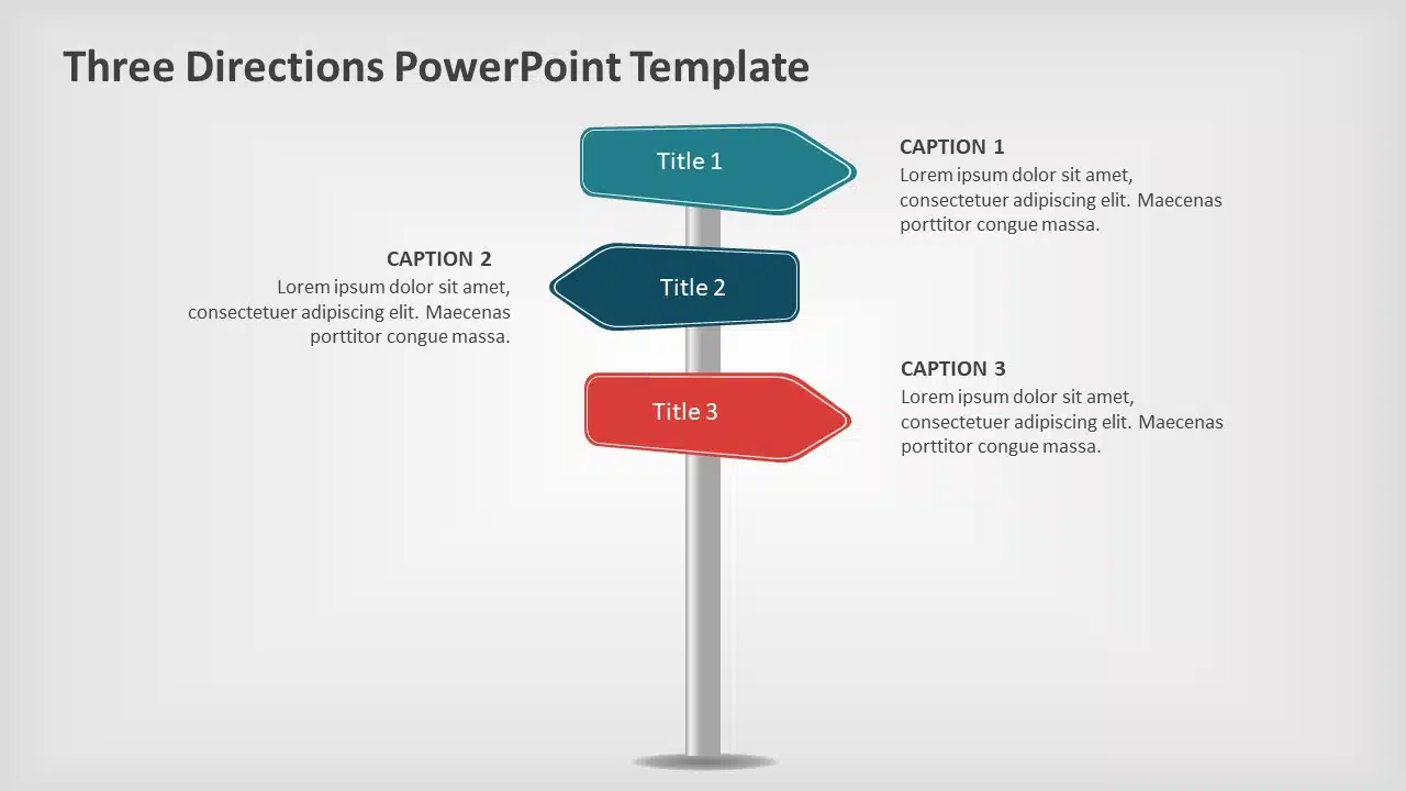 Three Directions 04 PowerPoint Template & Google Slides Theme