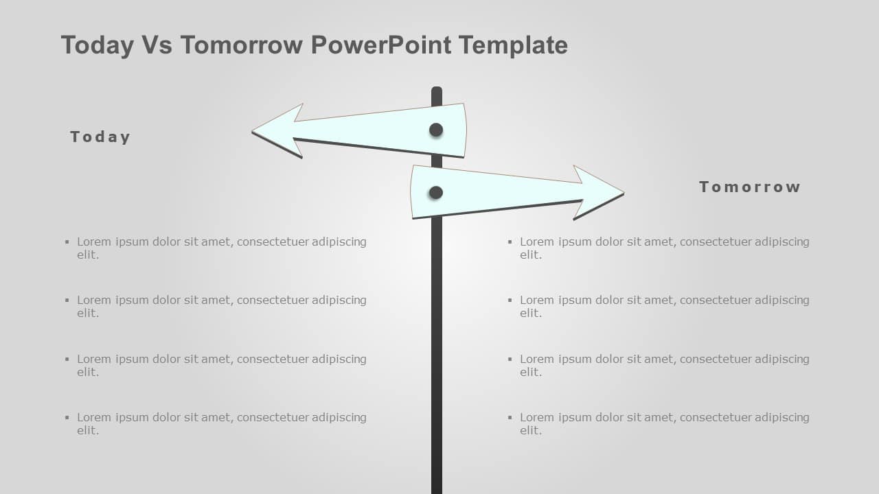 Today Vs Tomorrow PowerPoint Template & Google Slides Theme