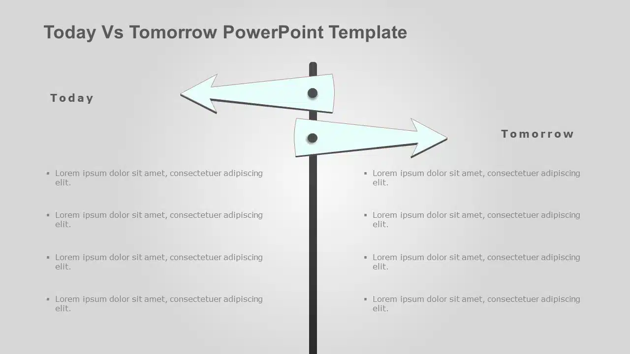 Today Vs Tomorrow PowerPoint Template & Google Slides Theme