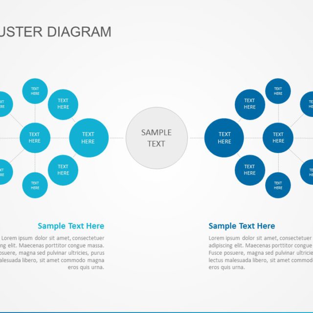 Free Hexagon Cluster Diagram PowerPoint Template