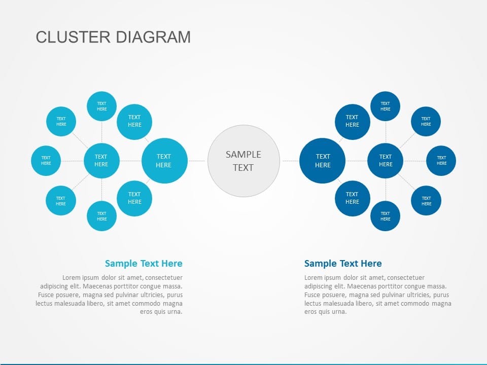 Two Cluster Diagrams PowerPoint Template