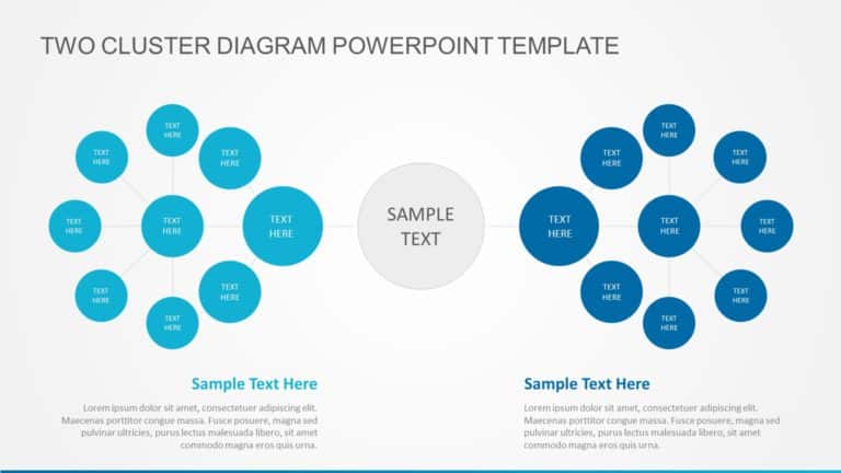 Two Cluster Diagrams PowerPoint Template & Google Slides Theme