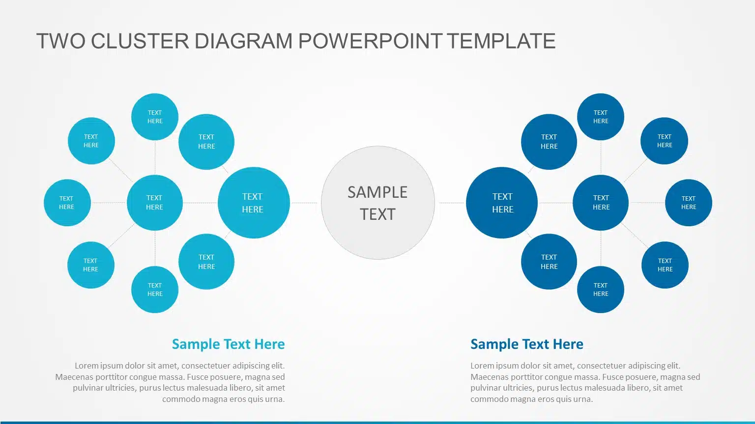 Two Cluster Diagrams PowerPoint Template & Google Slides Theme