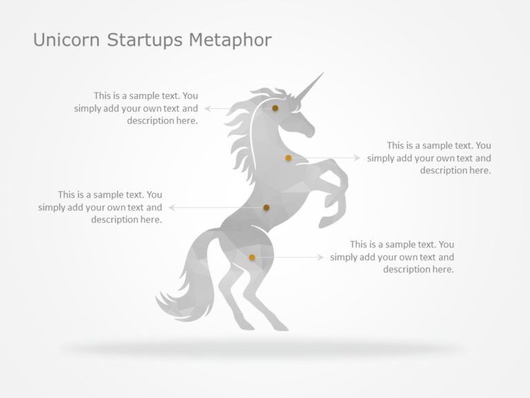 Unicorn StartUp Metaphor PowerPoint Template