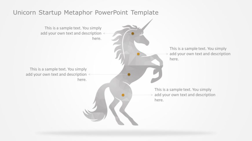 Unicorn StartUp Metaphor PowerPoint Template