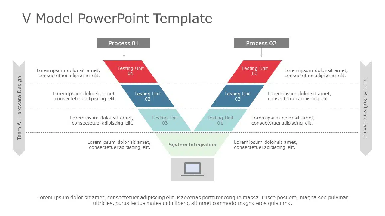 V Model 02 PowerPoint Template & Google Slides Theme