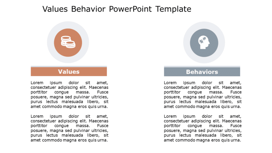 Values Behavior 148 PowerPoint Template