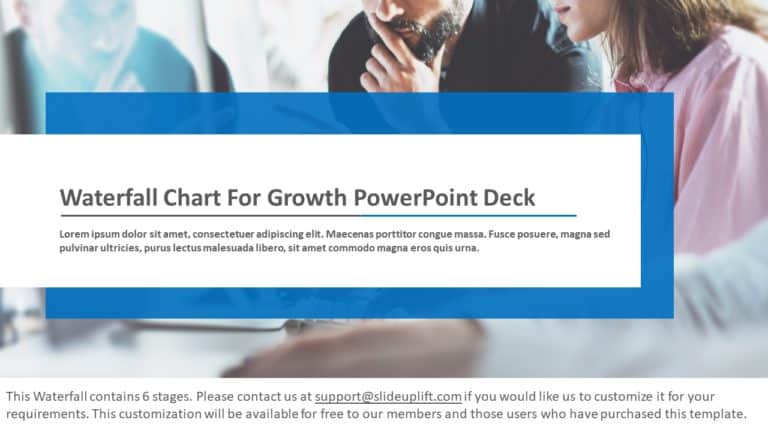 Waterfall Chart for Growth PowerPoint Template & Google Slides Theme
