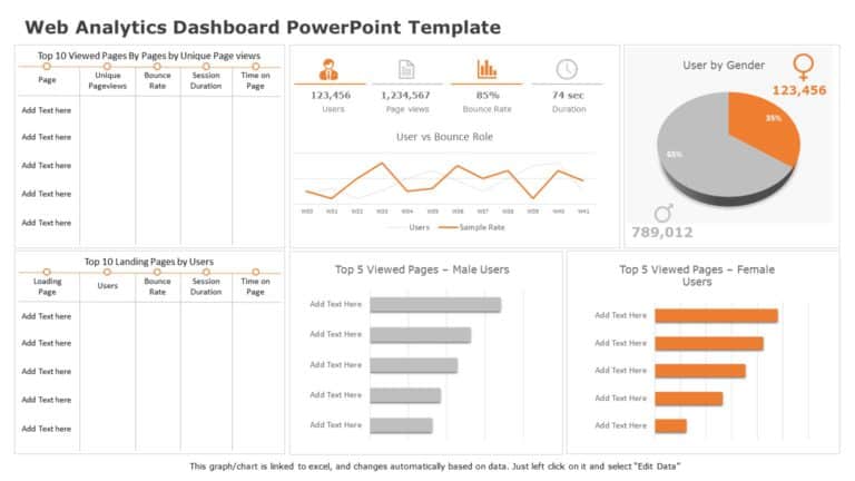 Web Analytics Dashboard 04 PowerPoint Template & Google Slides Theme
