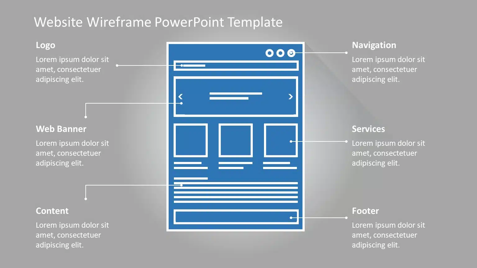 Website Wireframe 01 PowerPoint Template & Google Slides Theme