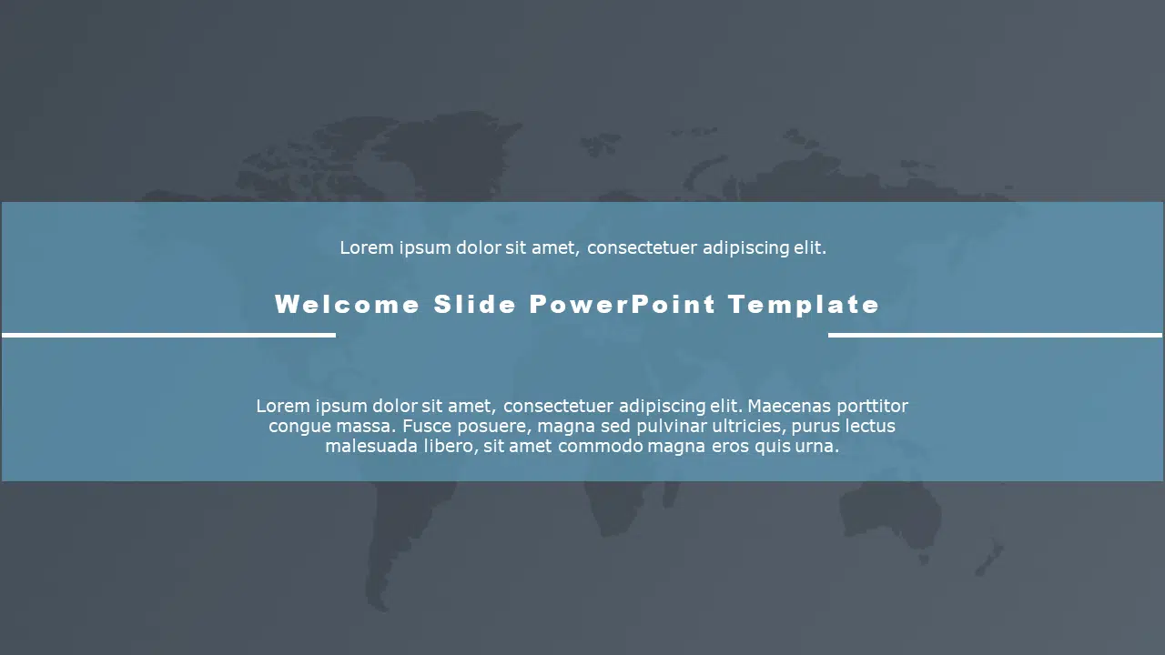 Welcome Slide 03 PowerPoint Template & Google Slides Theme