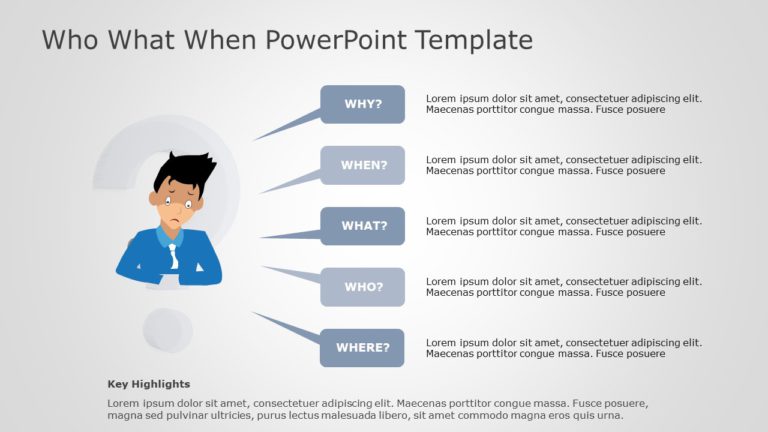 Who What When 04 PowerPoint Template & Google Slides Theme