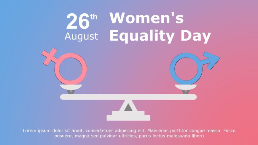 Women Equality Day 01 PowerPoint Template