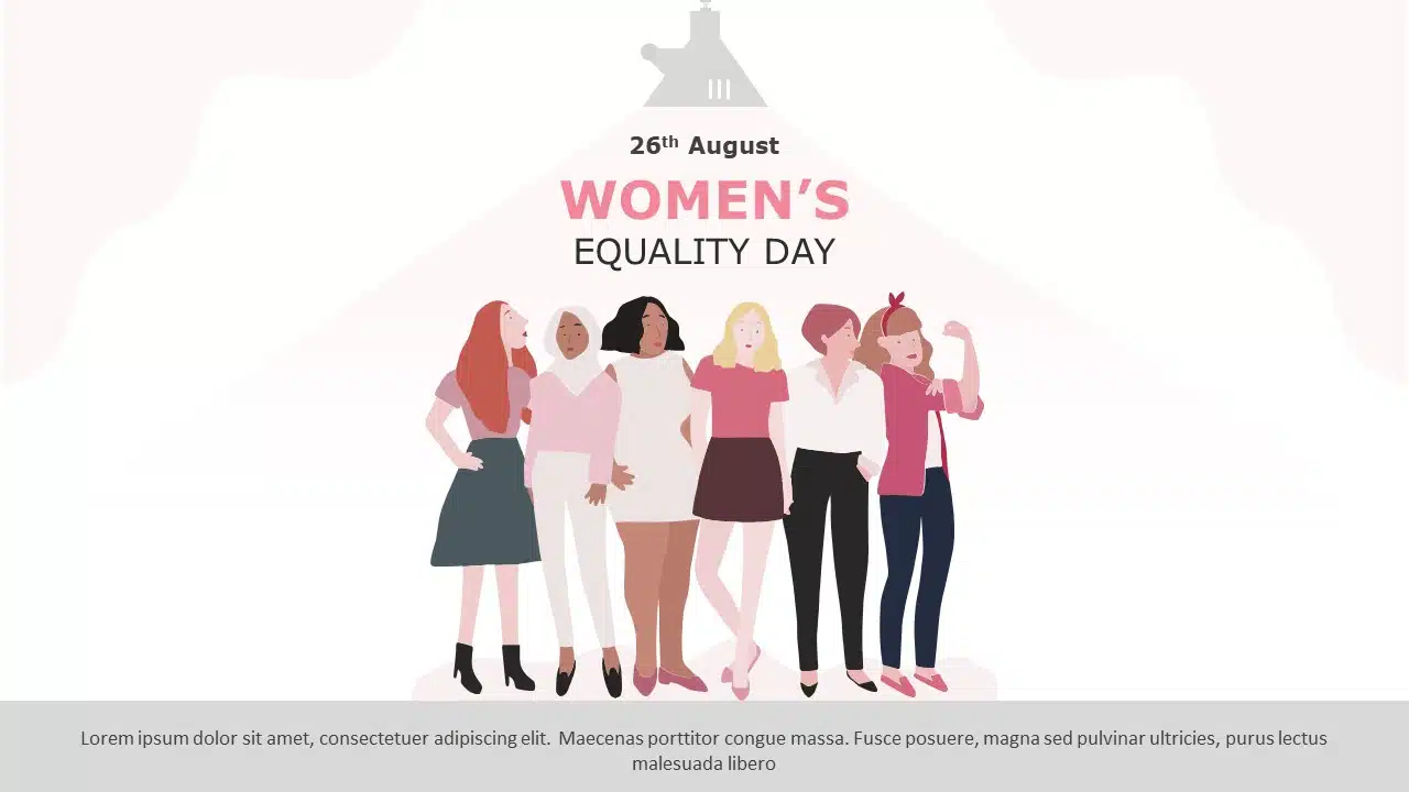 Women Equality Day 09 PowerPoint Template & Google Slides Theme