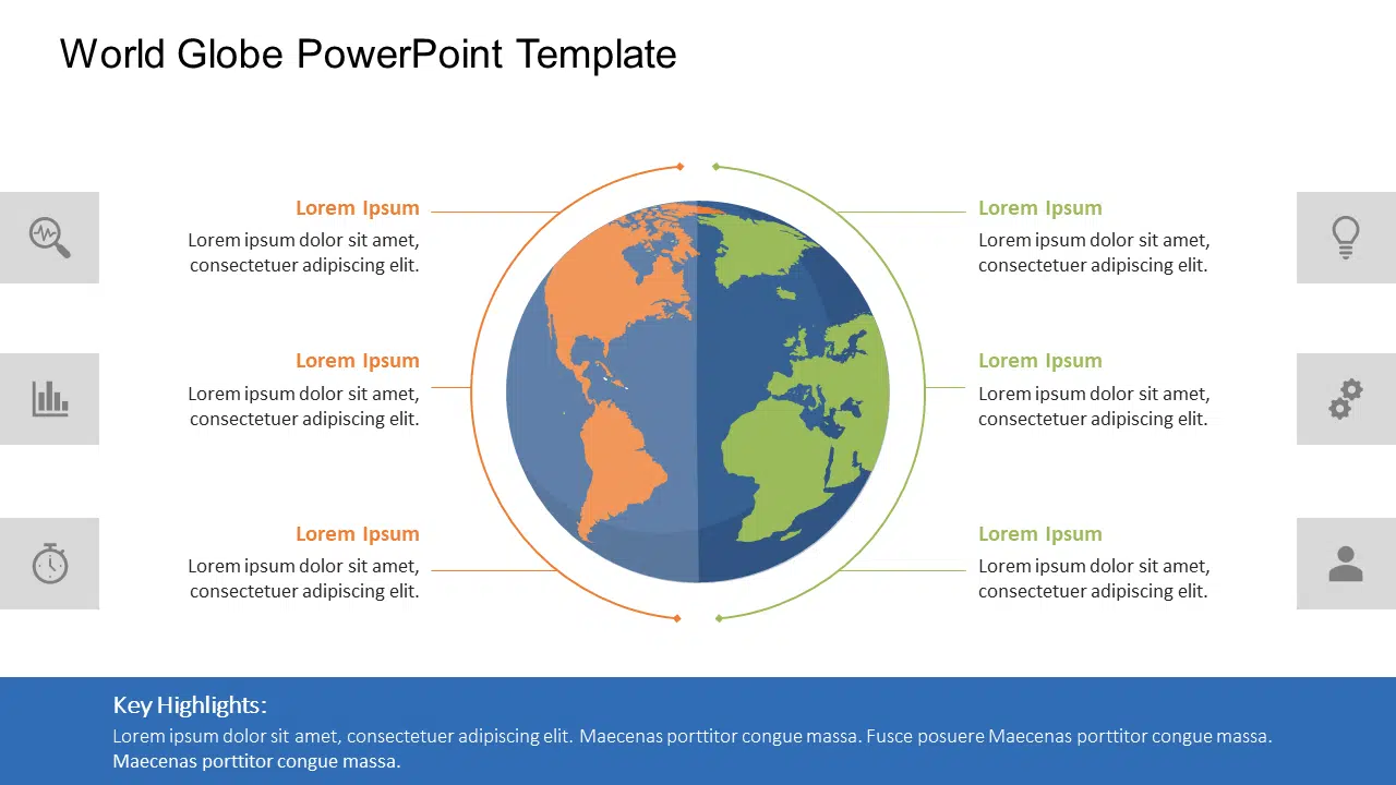 World Globe 02 PowerPoint Template & Google Slides Theme