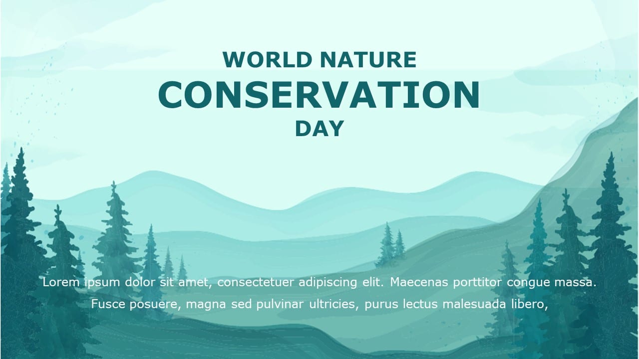 World Nature Conservation Day 01 PowerPoint Template & Google Slides Theme